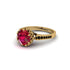 Ruby Milgrain Engagement Ring - Yara No. 40