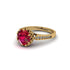 Ruby Milgrain Engagement Ring - Yara No. 10