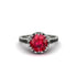 Ruby Milgrain Engagement Ring - Yara No. 42
