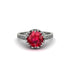 Ruby Milgrain Engagement Ring - Yara No. 12