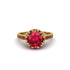 Ruby Milgrain Engagement Ring - Yara No. 55