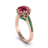 Ruby Milgrain Engagement Ring - Yara No. 26