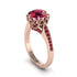 Ruby Milgrain Engagement Ring - Yara No. 56