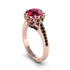 Ruby Milgrain Engagement Ring - Yara No. 41