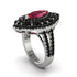 Ruby Three Layer Halo Marquise Ring - Destiny No. 42