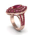 Ruby Three Layer Halo Marquise Ring - Destiny No. 56