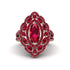 Ruby Three Layer Halo Marquise Ring - Destiny No. 56