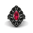 Ruby Three Layer Halo Marquise Ring - Destiny No. 42