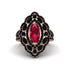 Ruby Three Layer Halo Marquise Ring - Destiny No. 41 image 1
