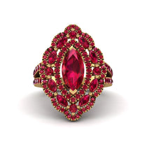 Ruby Three Layer Halo Marquise Ring - Destiny No. 55 image 1