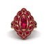 Ruby Three Layer Halo Marquise Ring - Destiny No. 55 image 1