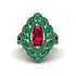 Ruby Three Layer Halo Marquise Ring - Destiny No. 26