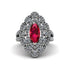 Ruby Three Layer Halo Marquise Ring - Destiny No. 12