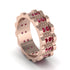 Ruby Wavy Gold Men's Wedding Ring - Joshua No. 11 image 1