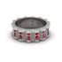Ruby Wavy Gold Men's Wedding Ring - Joshua No. 12 image 3