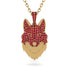 Ruby Wolf Spirit Pendant - Gabriel No. 55