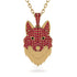 Ruby Wolf Spirit Pendant - Gabriel No. 52