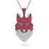 Ruby Wolf Spirit Pendant - Gabriel No. 51