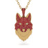 Ruby Wolf Spirit Pendant - Gabriel No. 46