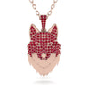 Ruby Wolf Spirit Pendant - Gabriel No. 56