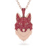 Ruby Wolf Spirit Pendant - Gabriel No. 56