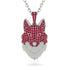 Ruby Wolf Spirit Pendant - Gabriel No. 57
