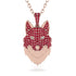 Ruby Wolf Spirit Pendant - Gabriel No. 47