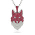 Ruby Wolf Spirit Pendant - Gabriel No. 48