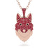 Ruby Wolf Spirit Pendant - Gabriel No. 53