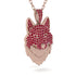 Ruby Wolf Spirit Pendant - Gabriel No. 56