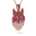 Ruby Wolf Spirit Pendant - Gabriel No. 50