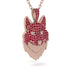 Ruby Wolf Spirit Pendant - Gabriel No. 47