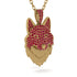 Ruby Wolf Spirit Pendant - Gabriel No. 55