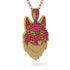 Ruby Wolf Spirit Pendant - Gabriel No. 49