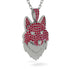 Ruby Wolf Spirit Pendant - Gabriel No. 48
