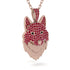 Ruby Wolf Spirit Pendant - Gabriel No. 53