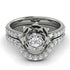 Wedding band for A lady's Rose Bridal Set Diamond Ring - Elena no. 3