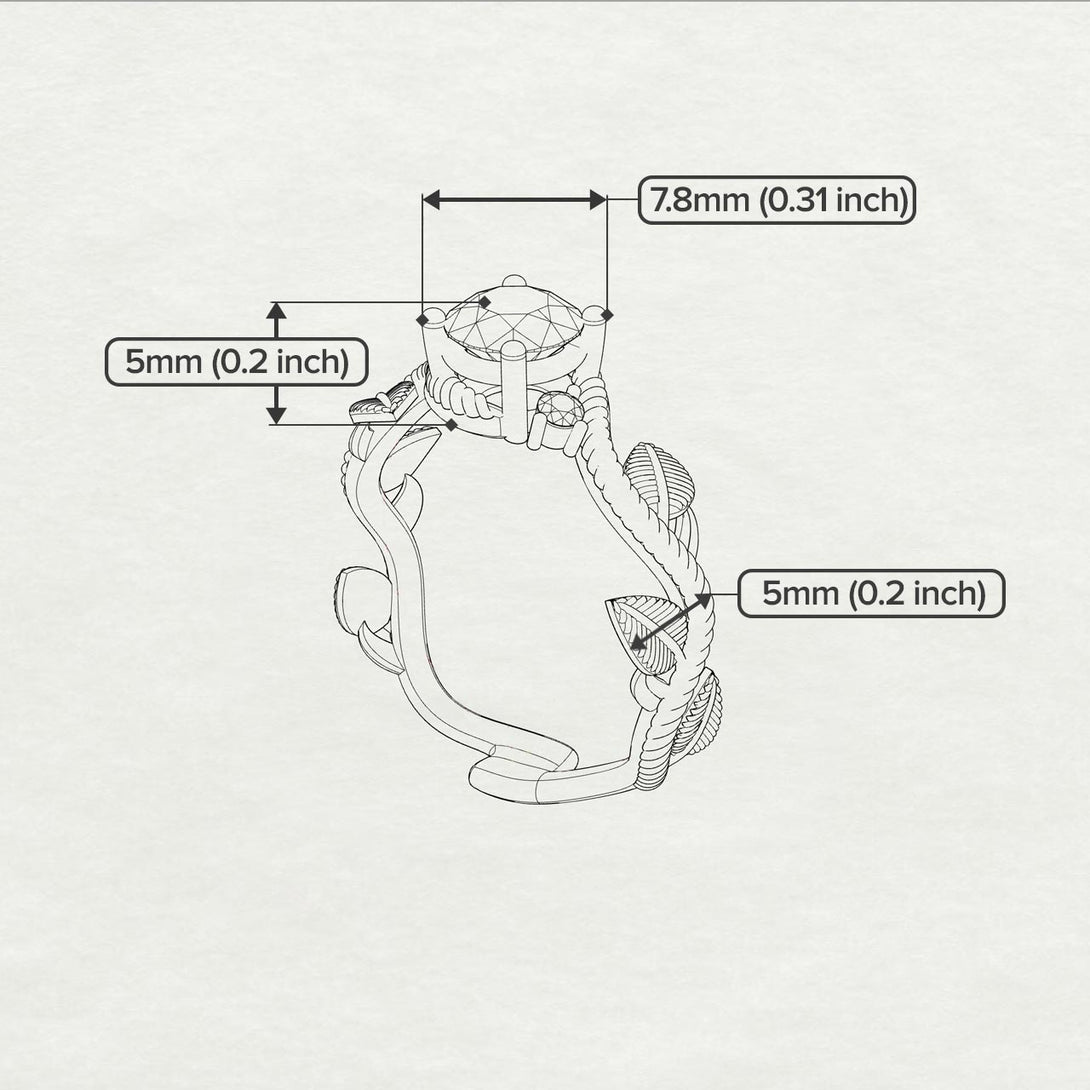 The Leaves Festival Diamond ring- Allison no. 22