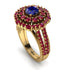 Sapphire Double Halo Gold Engagement Ring - Danielle No. 58 image 2