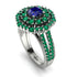 Sapphire Double Halo Gold Engagement Ring - Danielle No. 30