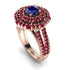 Sapphire Double Halo Gold Engagement Ring - Danielle No. 59