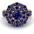 Sapphire Double Halo Gold Engagement Ring - Danielle No. 74 image 3