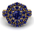 Sapphire Double Halo Gold Engagement Ring - Danielle No. 73 image 3