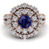Sapphire Double Halo Gold Engagement Ring - Danielle No. 14 image 3