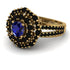 Sapphire Double Halo Gold Engagement Ring - Danielle No. 43 image 1