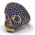 Sapphire-Encrusted Skull Men's Fashion Ring - Jules No. 13 image 8