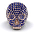 Sapphire-Encrusted Skull Men's Fashion Ring - Jules No. 14
