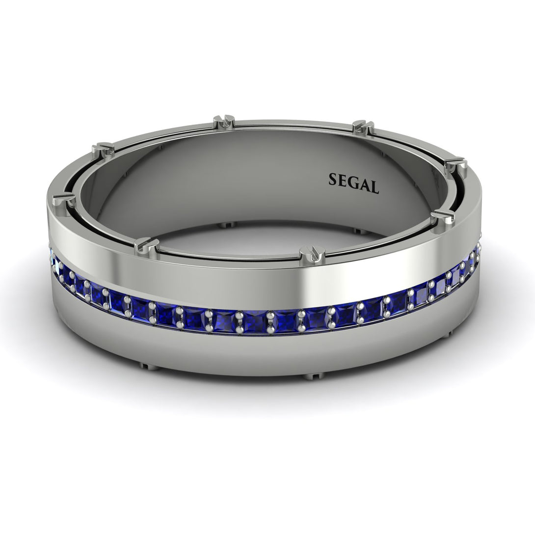 Sapphire Eternal Elegance Men’s Wedding Ring - Roman No. 15