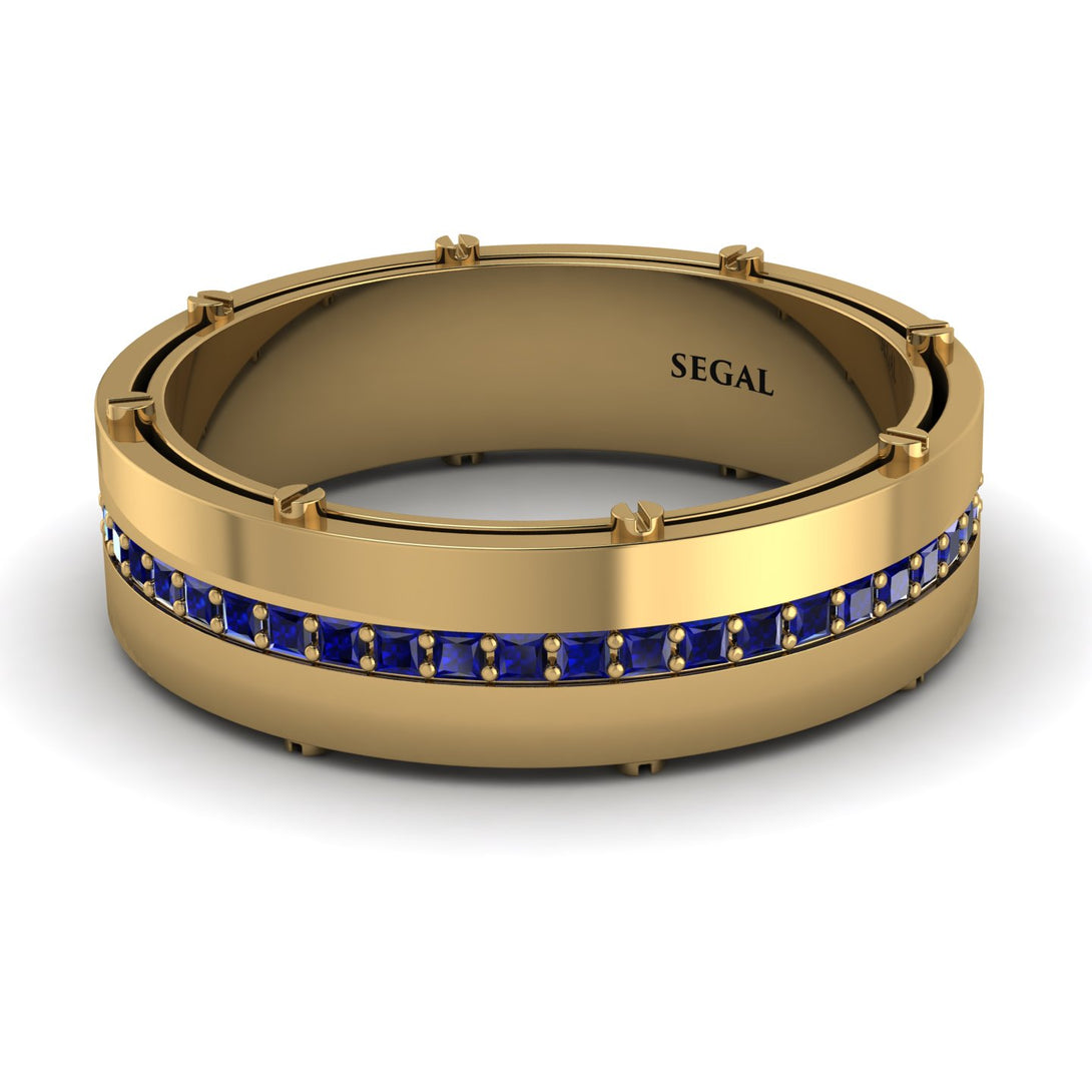 Sapphire Eternal Elegance Men’s Wedding Ring - Roman No. 13