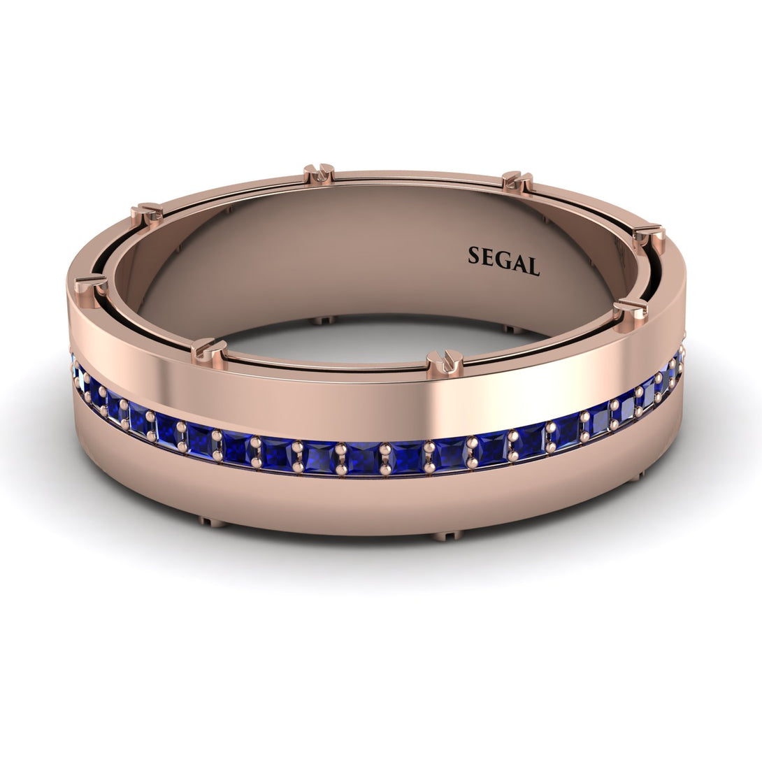 Sapphire Eternal Elegance Men’s Wedding Ring - Roman No. 14